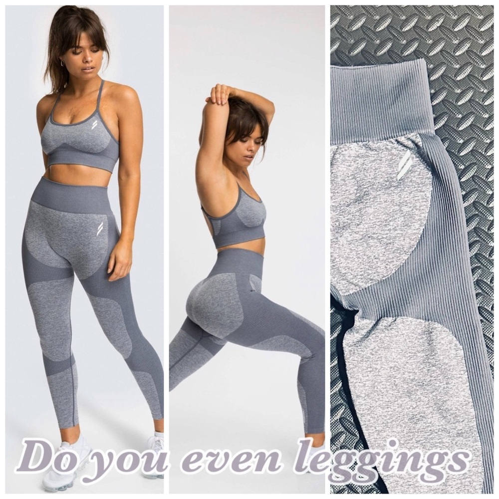 NWOT Do You Even Impact Seamless women’s Gray Marl leggings